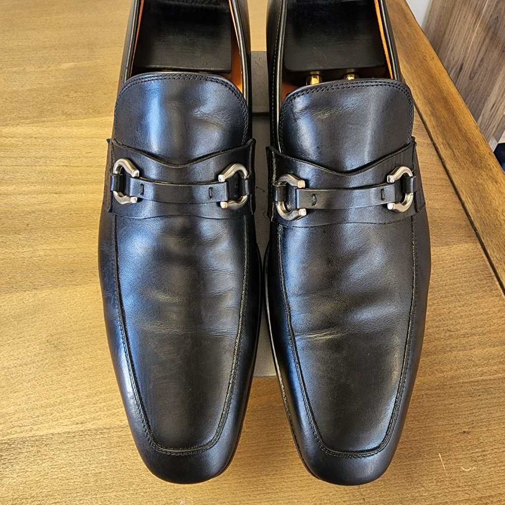 Santoni high vamp bit loafers Mens Size 13D